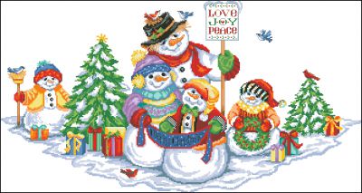 Вышивка крестом юбки под елку Рождественские песнопения