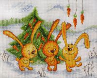 Вышивка крестом Заячья радость