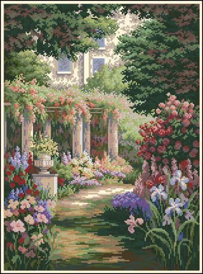 Вышивка крестом Цветочный уголок