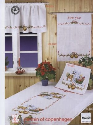 схема вышивки крестом на санках