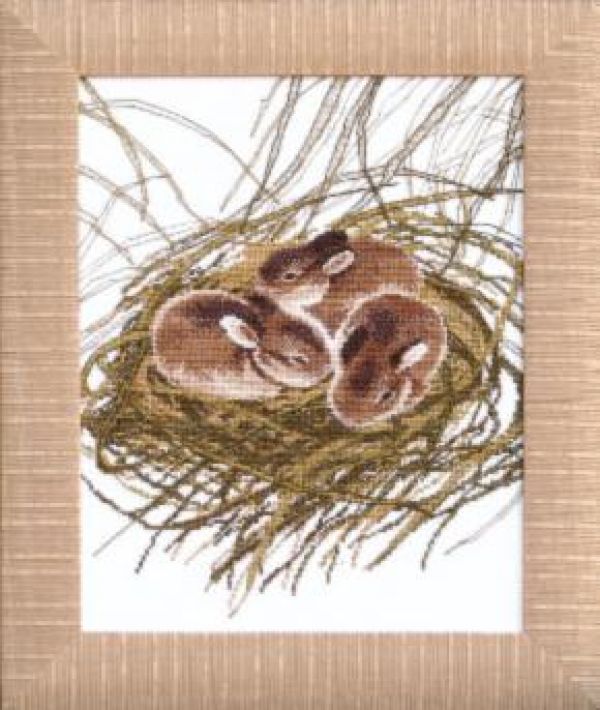 схема вышивки крестом крольчата