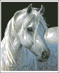 схема вышивки крестом красавец