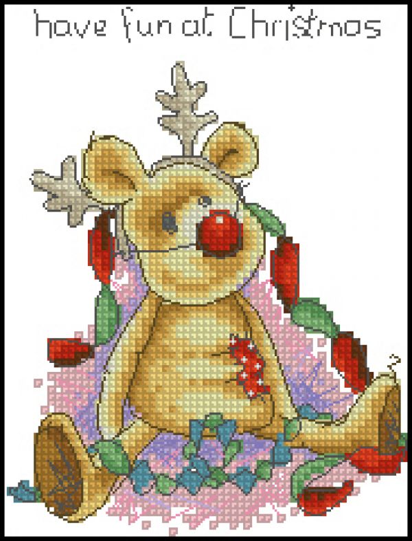 схема для вышивки крестом Смешное Рождество