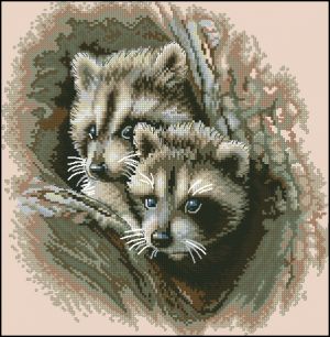 Dimensions 35253 Two Racoon Cubs