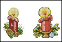 X-mas Card Candle 1-2
