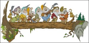 Вышивка крестом семь гномов