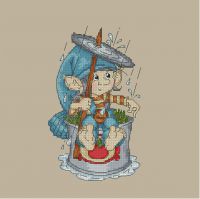 схема вышивки крестом дождик