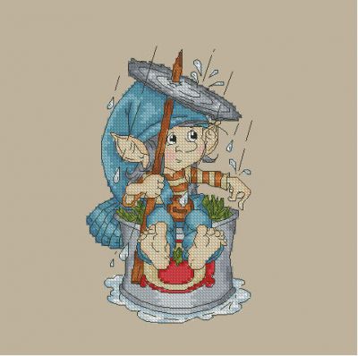 схема вышивки крестом дождик