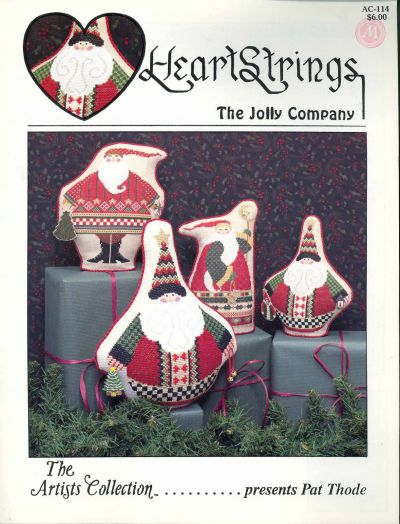 схемы вышивки крестом новогодние игрушки на ёлку разные санты