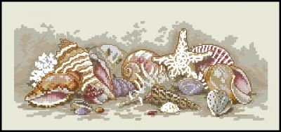 Вышивка крестом Ракушки