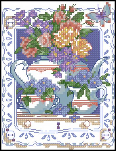 Вышивка крестом Время чая