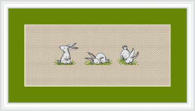 Вышивка крестом Зайки2