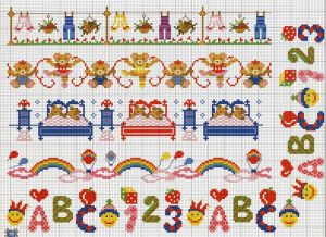 Вышивка крестом Орнамент для скатертей и салфеток 7