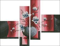 Albina K Polyptych Magnolia In Vase