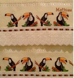 Вышивка крестом Туканы для кухни