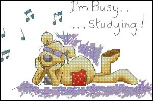 схема для вышивки крестом Я занят