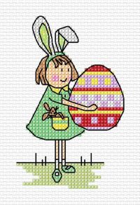 схема вышивки крестом пасхальная девченка