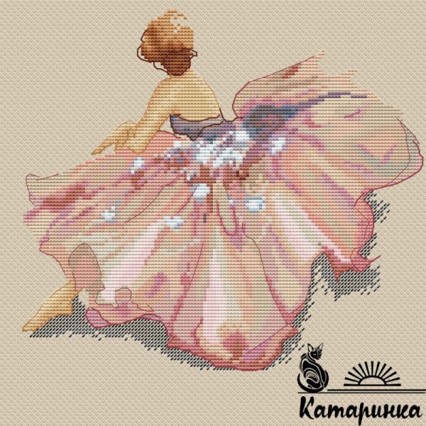 Купить недорого набор: Вышивка крестиком Балерина, 40x50, Риолис