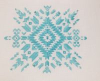 Вышивка с разными декоративными швами Снежинка