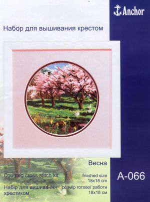 схема вышивки крестом весна