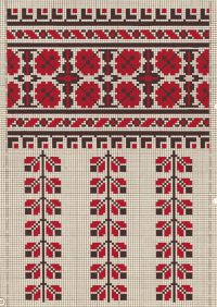 Вышивка крестом Мотив для женской сорочки