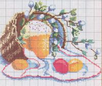 схема вышивки крестом подготовка к Пасхе
