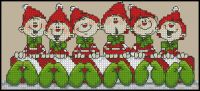 схема вышивки крестом новогодних эльфов
