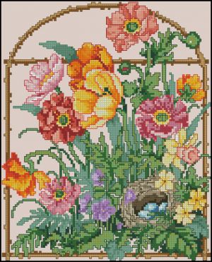 Вышивка крестом Весенний секрет