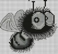 Вышивка крестом Веселый мух