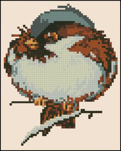 Вышивка крестом Воробей