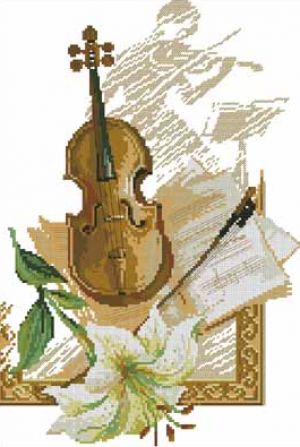 Скрипка с лилией