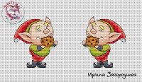 Вышивка крестом Сеня и пироженка