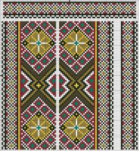 Вышивка крестом Орнамент для мужской сорочки