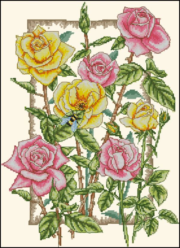 Вышивка крестом Идеальные розы