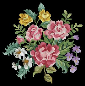 Розы на черном