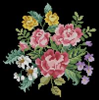 Розы на черном