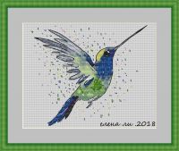 Вышивка крестом Колибри