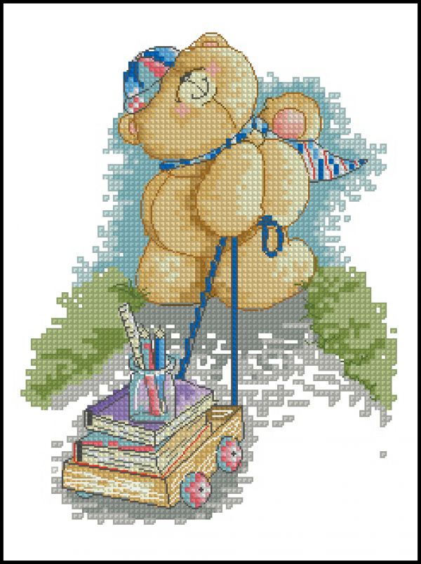 схема для вышивки крестом Возвращаемся в школу