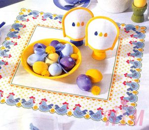 Салфетка с курочками