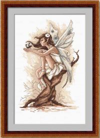 схема вышивки крестом задумчивая фея