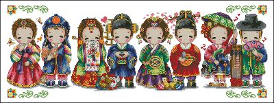 схема вышивки крестом национальные костюмы