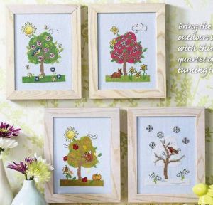 Вышивка крестом Деревья - сезоны