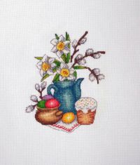 схема вышивки крестом пасхальный натюрморт