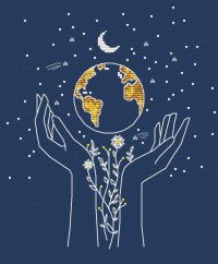 Вышивка крестом Спасибо, мир