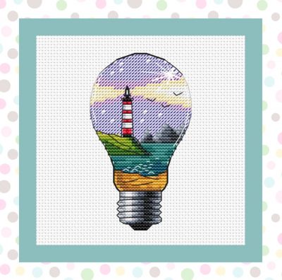 Вышивка крестом Лампа с маяком