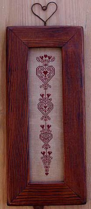 Вышивка крестом Сердечная панелька