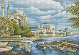 схема вышивки крестом стамбульский дворец