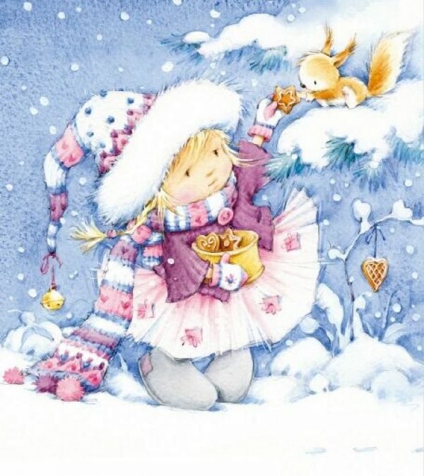 Вышивка крестом Зима с подарками