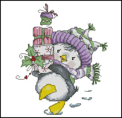 схема для вышивки крестом Подарки-подарки