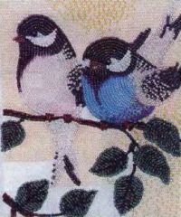 Вышивка бисером Птицы на ветке
